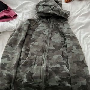 Lululemon camo full zip scuba hoodie
